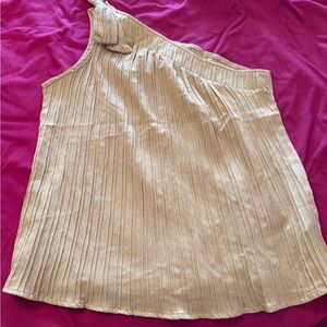 SHEIN Mustard Yellow Pleated Top